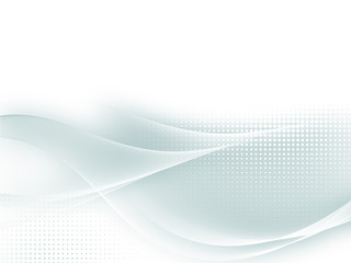      Soft green abstract business graphic wave background with halftone 