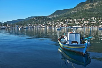 Fototapeta na wymiar Greece, the island of Ithaki -view of the Vathi
