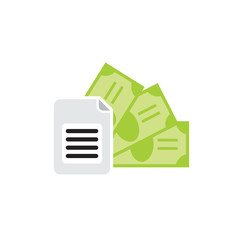 Document Money Logo Icon Design