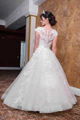 Beautiful bride in wedding dress