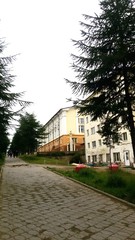 A small cozy street in the city of Magadan