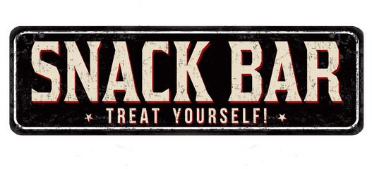Fototapeta premium Snack Bar vintage rusty metal sign