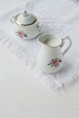 Cream and coffee for breakfast