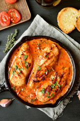 Chicken breast with tomato sauce