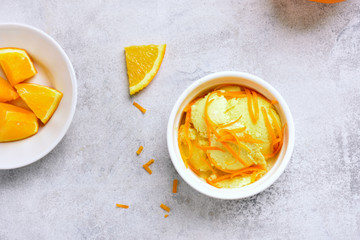 Orange ice cream