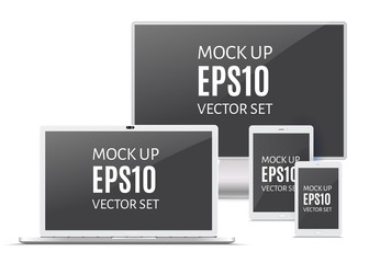 Electronic gadgets, isolated, on white background.