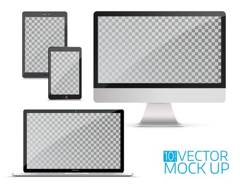Electronic gadgets, isolated, on white background.