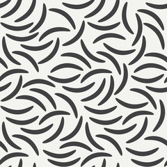 Abstract monochrome fashion flat seamless vector pattern with geometric bend doodles. Wrapping hipster scribbles. Cartoon retro style background. Illustration and element for your design and wallpaper