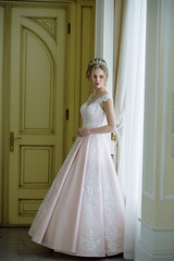 Beautiful bride in wedding dress