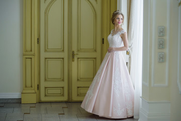 Beautiful bride in wedding dress