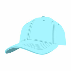 Blue Baseball Cap isolated on white background