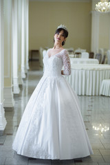 Obraz premium Beautiful bride in wedding dress