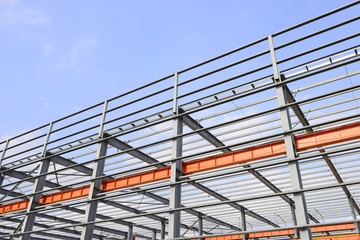 Steel structure workshop is under construction