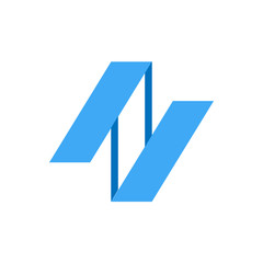 Initial Diagonal Outline Inside Abstract Symbol