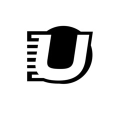 u fast letter logo