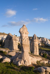 Fototapeta na wymiar Unique geological formations in Cappadocia, Anatolia, Turkey