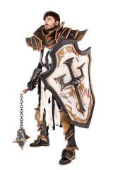 Man with knight costume