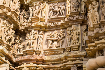 Fototapeta na wymiar Khajuraho, Temple, Madhya Pradesh, Chhatarpur District, India 