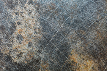 Grunge metal background with scratches and rust