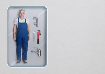 Realistic plumber doll