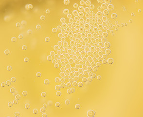 bubbles from champagne as background
