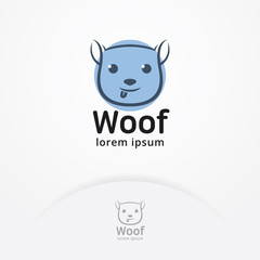 Dog logo vector. Pet icon, emblem design. Animals veterinary clinic - vector illustration