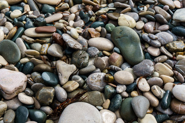 Photo on top of sea pebble