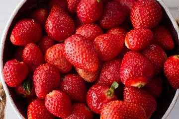 Delicious fresh red strawberries