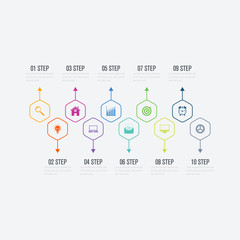 Infographic design template 10 options