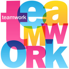TEAMWORK Vector Letters Icon