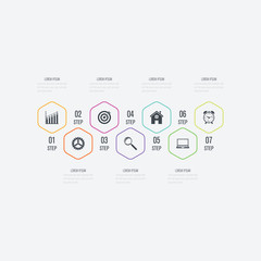 Vector illustration infographics 7 options