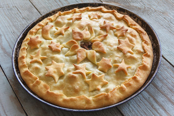 homemade cake in the pan