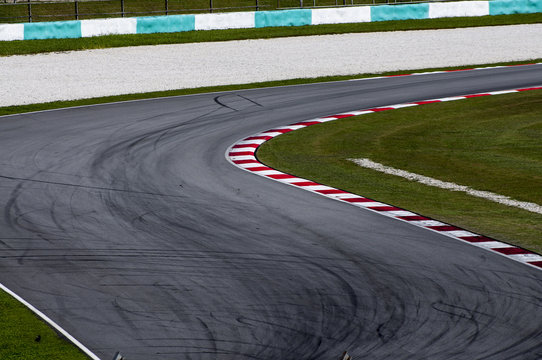Curve on racing circuit