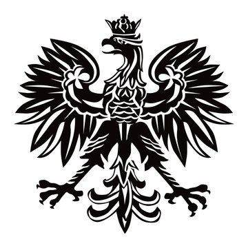 Polish national emblem as vector illustration on white background.