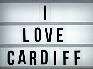 Light box love Cardiff