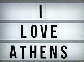 Light box love Athens