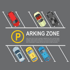 Parking lot top view © Vikivector