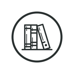 Black and white linear icon library