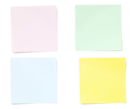 Sticky Post Note Paper Isolated on White Background
