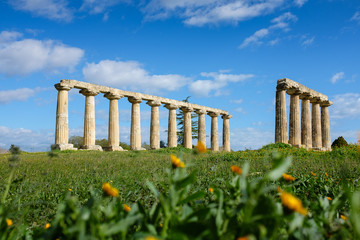 The Temple of Hera at Tavole Palatine, a sanctuary near Metapontum. Italy