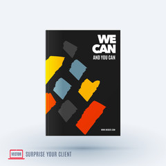 Design of brochure, abstract annual report, cover modern layout,