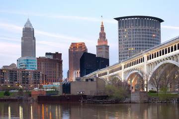 Fototapeta na wymiar Downtown skyline of the city of Cleveland, Ohio