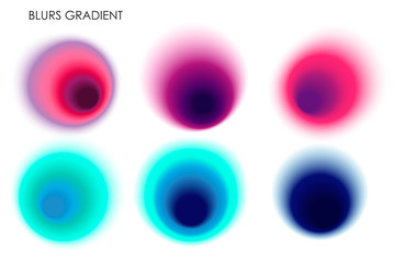 Set of color abstract color gradients. Colorful abstract gradient. Vector illustration for design, advertisement, cover, poster, print and presentation.