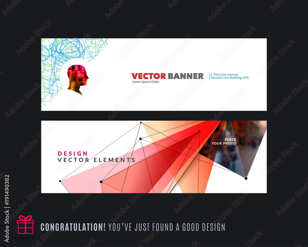 Canvas Prints abstract vector set of modern horizontal website banners