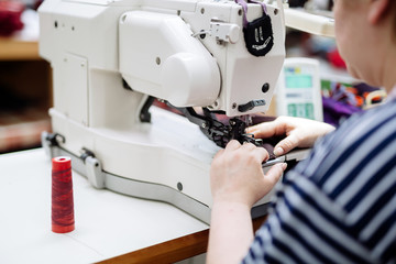 Woman working in textile industry