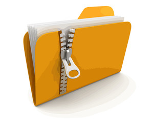 folder and lists with zipper. Image with clipping path - 191490560