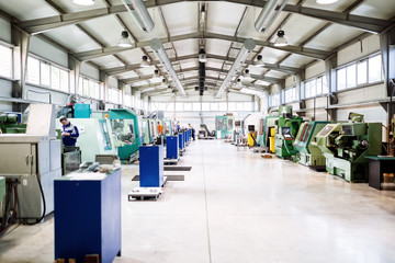 Naklejka na ściany i meble Factory equipped with cnc machines