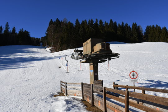 Laas, K&ouml;tschach Mauthen, K&ouml;tschach, Mauthen, K&auml;rnten, Oberk&auml;rnten, Gailbergsattel, Lift, Schilift, Wald, Piste, Schipiste, Sport, Wintersport