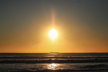 The ship and the sunset
