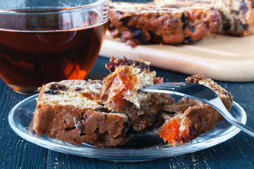 Traditional fruit cake for new year